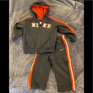 GC Nike sweat track suit grey and orange sz24mo